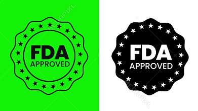 FDA Approved Certified Badge Logo Animation on Bright Green Screen