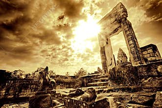 Doorway in temple ruin