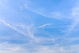 Hazy blue summer sky background