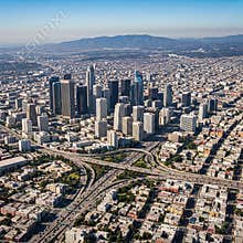 An AI generated image of Los Angeles skyline