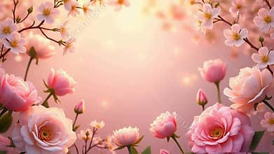 Seamless Floral Loop – Warm Women\'s Day Pastel Background Animation