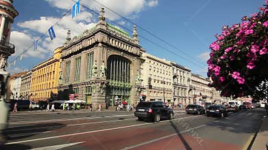 Famous Eliseev Kupetz Food Hall on Nevsky street