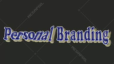 blue animated text \"Personal Branding\"