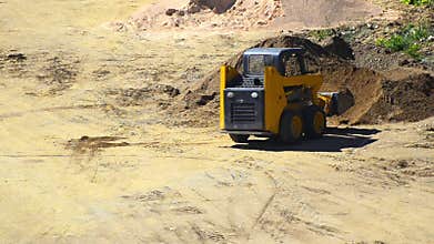 Bulldozer Pushing Sand - Stock Video.