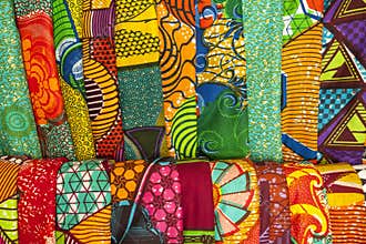 African fabrics from Ghana, West Africa