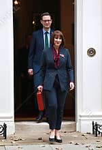 Rachel Reeves, UK chancellor of the exchequer outside 11 Downing Street.