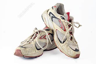 Dirty old gym shoes.