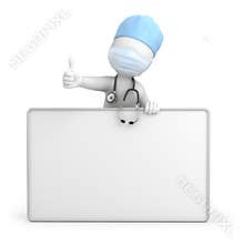 Happy doctor with thumb up