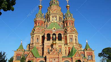 Church of Holy Apostles Peter and Paul in Peterhof Saint-Petersburg Russia