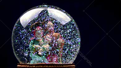 Jesus baby. Black background