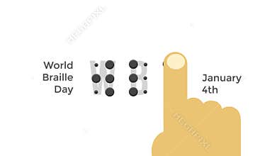 Animated Braille Icon. Tactile Reading System for Accessibility