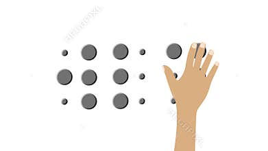 Animated Braille Icon. Tactile Reading System for Accessibility