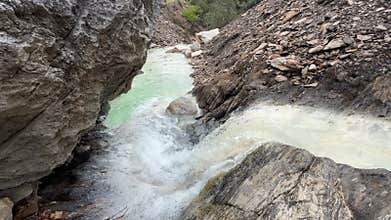 Rocky flowing stream hydrogen sulfide