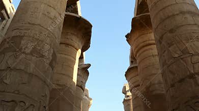 columns in karnak temple in Egypt