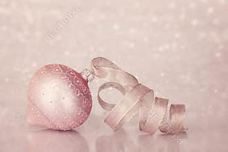 Pink christmas ornament