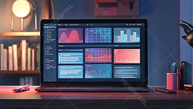 laptop screen with article text editor