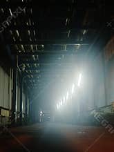 the quiet hallway looked horror