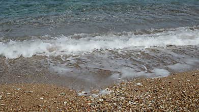 The beach on Ionian Sea at luxury hotel