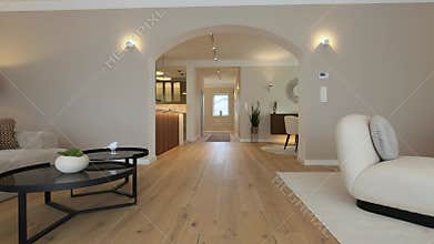 Entering Modern Real Estate House