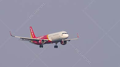 Airbus A321 of Thai VietJet Air landing
