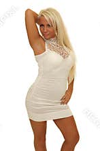 Showing white dress