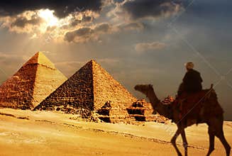Giza pyramids, cairo, egypt