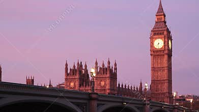 Big Ben and Westminster Bridge in London, UK