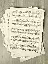Music notes on old paper
