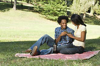 Romantic picnic.