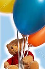 Teddy bear and his balloons
