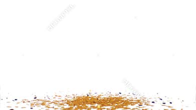 US Dollar sign made of coins exploding, stock footage