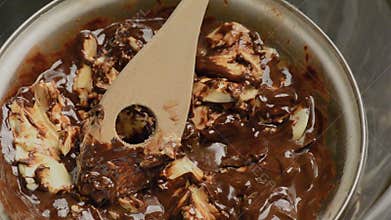 Melting chocolate and butter