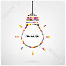 Creative light bulb symbol