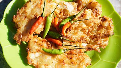 Fried vegetables or bala-bala are made from vegetables and are best eaten warm with chili as a complement.