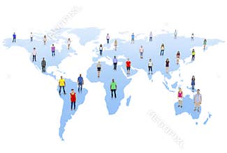 World Community with World Map