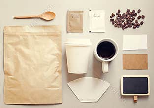 Coffee identity branding mockup set