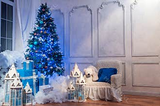 Christmas tree interior studio shot