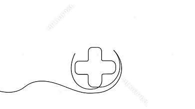 World blood donor day icon with medical cross continuous line 4k animation video