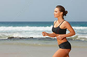 Fitness on beach