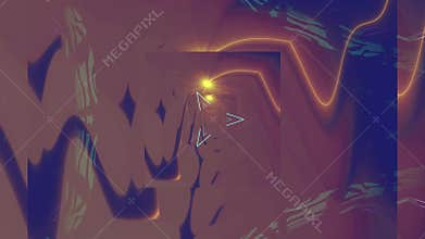 Abstract digital art with glowing lines