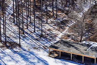 Early Spring Snow - Scenery of Jingyuetan National Forest Park, Changchun, China