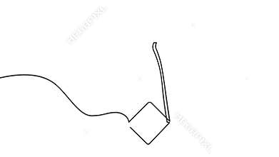 Animated necktie continuous line drawing minimal business element
