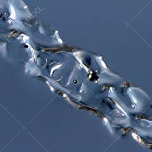 Abstract representation of natural details through ice macro photography in vibrant color and texture
