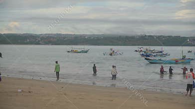 Badung, Bali, Indonesia - April 21, 2026: Balinese Fishermen