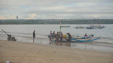 Badung, Bali, Indonesia - April 21, 2026: Balinese Fishermen