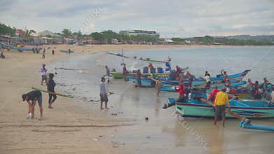 Badung, Bali, Indonesia - April 21, 2026: Balinese Fishermen