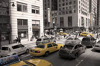 yellow cabs in New York City
