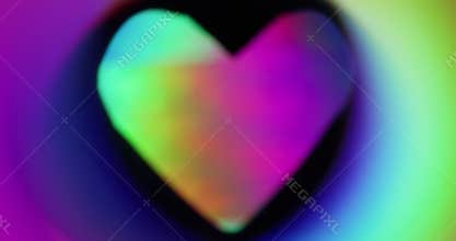 Volumetric heart blur round love shine lens spark