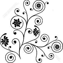 Scroll, cartouche, decor, vector