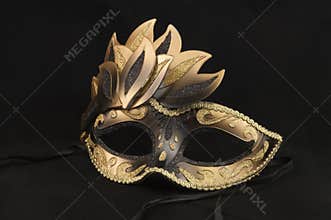 Black and Gold Ballroom Masquerade Mask